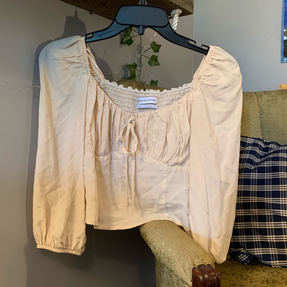 Urban outfitters pale nude crop top